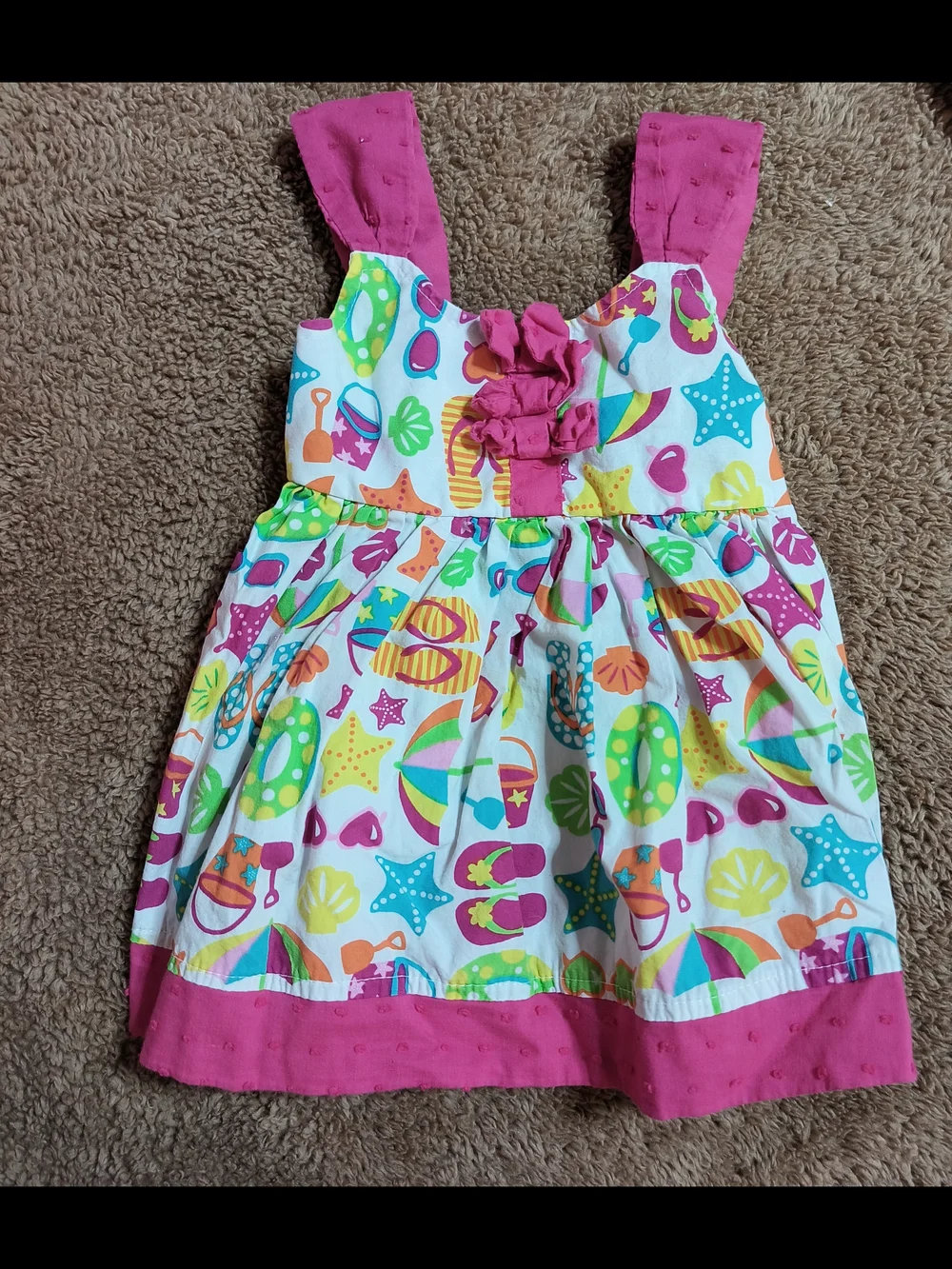 Girls 9-Piece Spring Mix Outfit Set - Pastel Pink, Green, Navy & Cream.    T 5